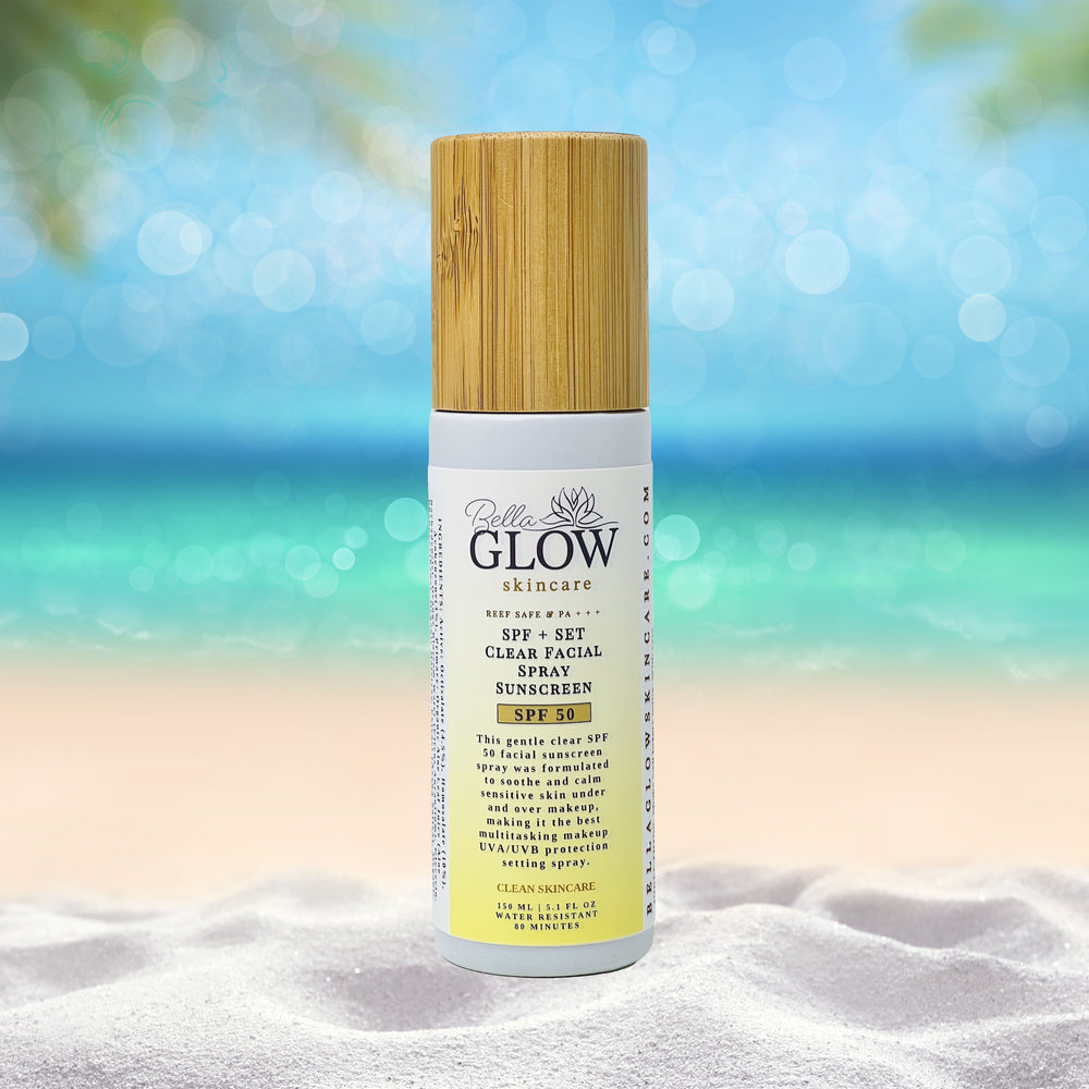 SPF+ SET Clear Spray Facial Sunscreen SPF50 | UVA/B Broad Spectrum and Reef Safe